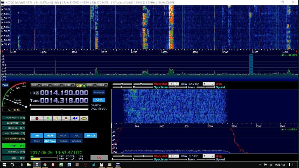 Icom 7300 Panadapter With DXPatrol, Mini Circuits Splitter And HDSDR